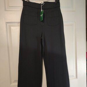 Halara Women’s Black Pants-Sz M-Faux Buttons 2 Front Pocket